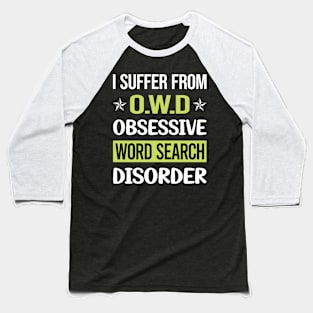 Obsessive Love Word Search Baseball T-Shirt